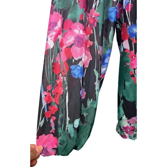 Cupio Blush Womens Floral Print Long Sleeve Top 2X - Picture 8 of 10